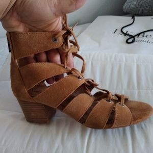 Brown suede sandals